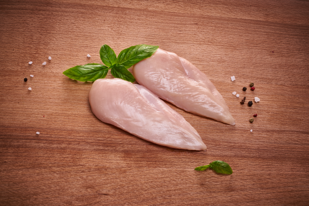 Frozen chicken half breast boneless, skinless