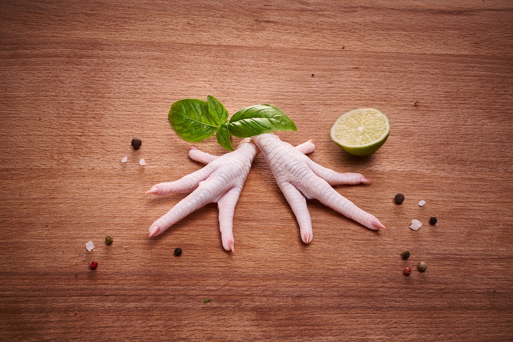 Frozen chicken paw