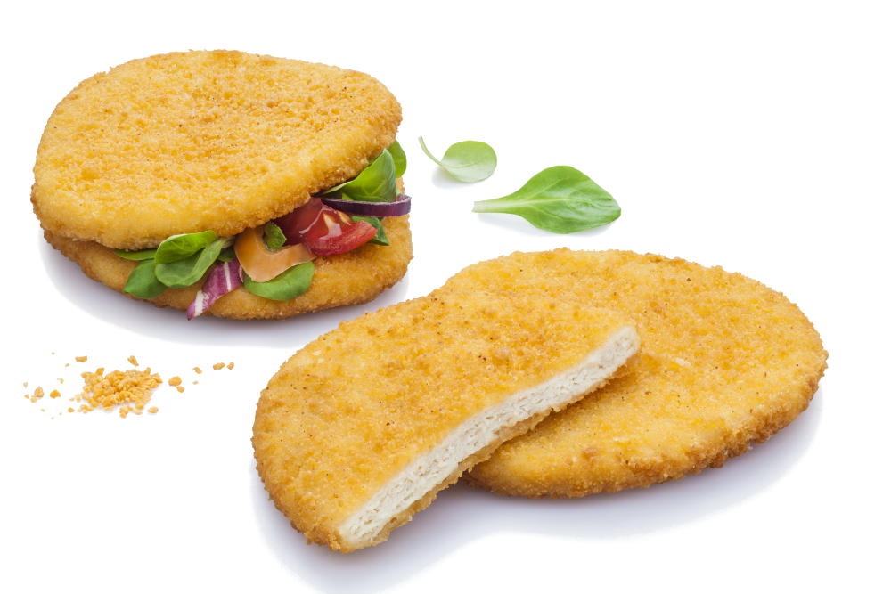 Premium chicken burger breaded